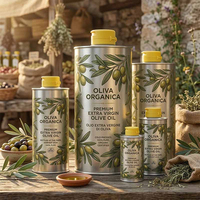 Huile d'olive comestible, huile d'avocat, huile de truffe, huile de noix, huile de noix de coco, huile de graines de lin, pack personnalisé 150-650 ml, boîte en étain scellée hermétique