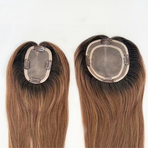 Pelucas de Cabello Natural para Mujer, para Cabello Fino, Tupé Femenino, Color Natural, 130% de Densidad - Product Image 2