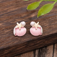 Plage vacances femmes belle étoile de mer émail collier boucles d'oreilles ensemble mode Marine coquille collier ensembles de bijoux
