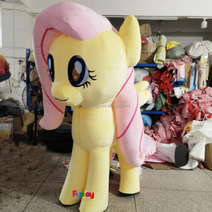 Disfraz Inflable <span class=keywords><strong>de</strong></span> Pony Morado <span class=keywords><strong>de</strong></span> 2m, Traje <span class=keywords><strong>de</strong></span> Mascota Inflable <span class=keywords><strong>de</strong></span> Cuerpo Completo para Adultos - Product Image 4