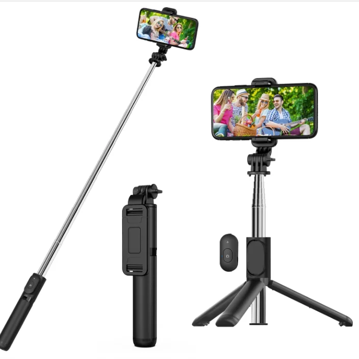 Giá rẻ Selfie Stick R1 xách tay Selfie Stick mở rộng Selfie Stick Tripod với điều khiển từ xa không dây và chân máy đứng