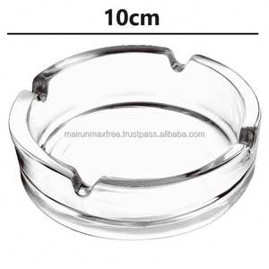 Vente en gros bon marché, cendrier rond en verre transparent sans fumée, écologique, style américain, soda et citron vert, accessoires pour fumer - Product Image 3