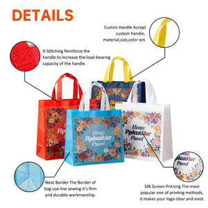 Sac fourre-tout réutilisable personnalisé en non-tissé pour Noël, anniversaires, fêtes, sacs de courses écologiques pour promotion, exposition, événements, cadeaux - Product Image 6