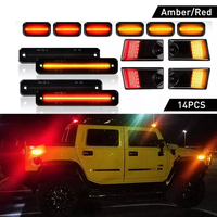 14 Stück LARIDAS Gelbe PMMA-Dachleuchte für 2003-2009 H2 LED-Seitenmarkierungsleuchte 12V Warnsignalleuchte