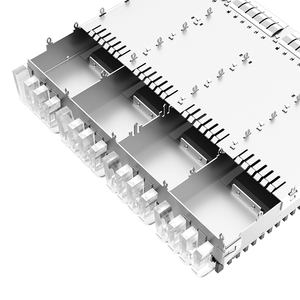 2170790-2 TE Compatible Trou traversant 1x4 Ports Light Pipe Cage SFP à ajustement serré avec dissipateur <span class=keywords><strong>de</strong></span> chaleur - Product Image 4