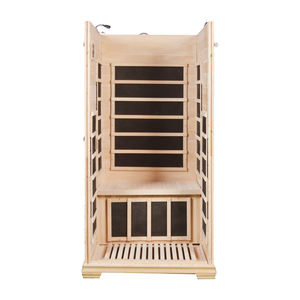 Mini sauna intérieur pour 1 personne avec faible EMF, construction en bois de pruche massif, vapeur sèche, adapté aux appartements - Product Image 6
