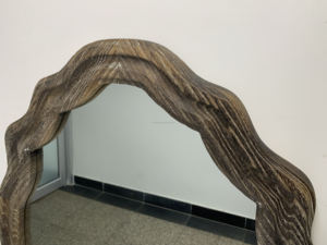 <b>Retro</b> Art Deco Luxury Shatterproof Oval Freestanding Wooden Wall Mirror Customized Color Size for Hotel Home Bathroom <b>Decoration</b> - Product Image 3