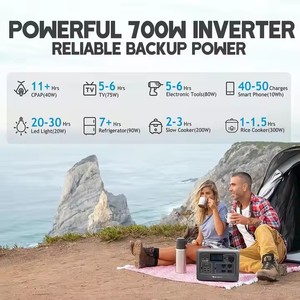 Para <span class=keywords><strong>Bluetti</strong></span> 500W estación de energía portátil 500Wh <span class=keywords><strong>700W</strong></span> generador Solar de iones de litio MPPT linterna carga inalámbrica encendedor de cigarros - Product Image 5