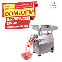 Penggiling daging listrik Motor 850W, Multi fungsi Stainless Steel 3 ukuran untuk makanan sapi babi hewan peliharaan tahan karat