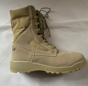 TSB21-5 Promoción de Stock Botas de Combate de Cuero Negro Liso DMS, Botas de Cuero Negro Transpirables - Product Image 2