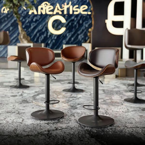 كراسي بار للمطبخ بتصميم حديث للفنادق والمطاعم ، مقعد بار منزلي بارتفاع قابل للتعديل مع دوار لغرفة المعيشة - Product Image 3
