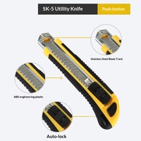 Couteau utilitaire multi-tailles en acier inoxydable SK5, coupe-papier, papeterie de bureau, lame pour papier peint 15-17cm, couteau artisanal, vente en gros