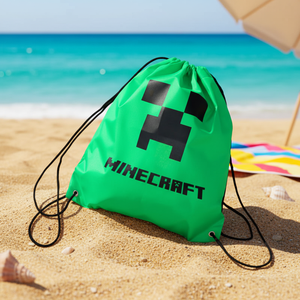 High Quality Recyclable <b>Medium</b> 210D Travel Drawstring Sport Polyester Foldable Backpack Shoes Shopping <b>Bags</b> Storage Clothes Gift - Product Image 2