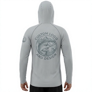 Camisa de Pesca con Capucha para Hombre, Protección Solar UPF 50, Poliéster de Secado Rápido, Antibacteriana, Antimosquitos, Personalizable - Product Image 1