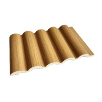 Panel Dinding PVC RUITONG Khusus Tahan Air Dekorasi Interior Mewah Louver Arang Apartemen Hotel Tahan Api