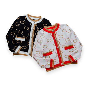Cardigã <span class=keywords><strong>de</strong></span> malha infantil personalizado <span class=keywords><strong>de</strong></span> algodão acrílico <span class=keywords><strong>para</strong></span> meninas, blusa <span class=keywords><strong>de</strong></span> inverno da moda - Product Image 6