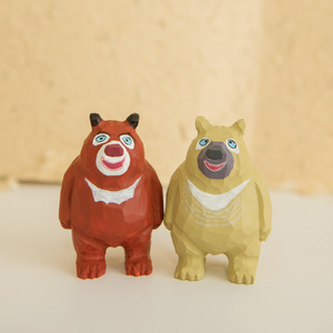 shengx Artesanías de madera: Oso Grande Innovador, Artículos Decorativos, Adorno Relajante y Lindo para el Hogar, Oficina y Coche - Product Image 3