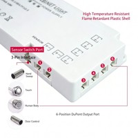 Alimentation LED pour armoire avec interface DuPont 12V 24V, transformateur intelligent pour armoire avec capteur de mouvement PIR et interrupteur tactile à balayage de main