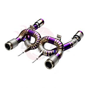 Vortex Titanium Blue Exhaust System for McLaren 720S 4.0T with Heat Shield Front Pipes Loop Pie-Cut Tailpipes <b>Kits</b> Module - Product Image 5