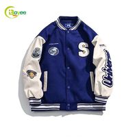 Logo personnalisé 100 Polyester Femmes Basketball Varsity Letterman Veste Hommes Letterman Veste Noir sur Noir