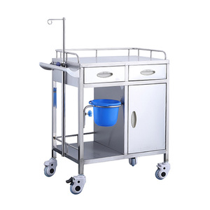 Chariot médical d'urgence polyvalent avec support <span class=keywords><strong>pour</strong></span> perfusion et poubelle à déchets <span class=keywords><strong>pour</strong></span> les soins infirmiers - Product Image 1