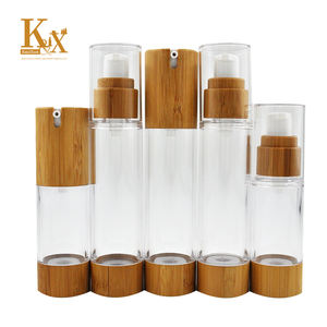 Embalagem Cosmética Biodegradável de Bambu 15ml 30ml 50ml Frasco de Bomba de Loção Sem Ar - Product Image 5