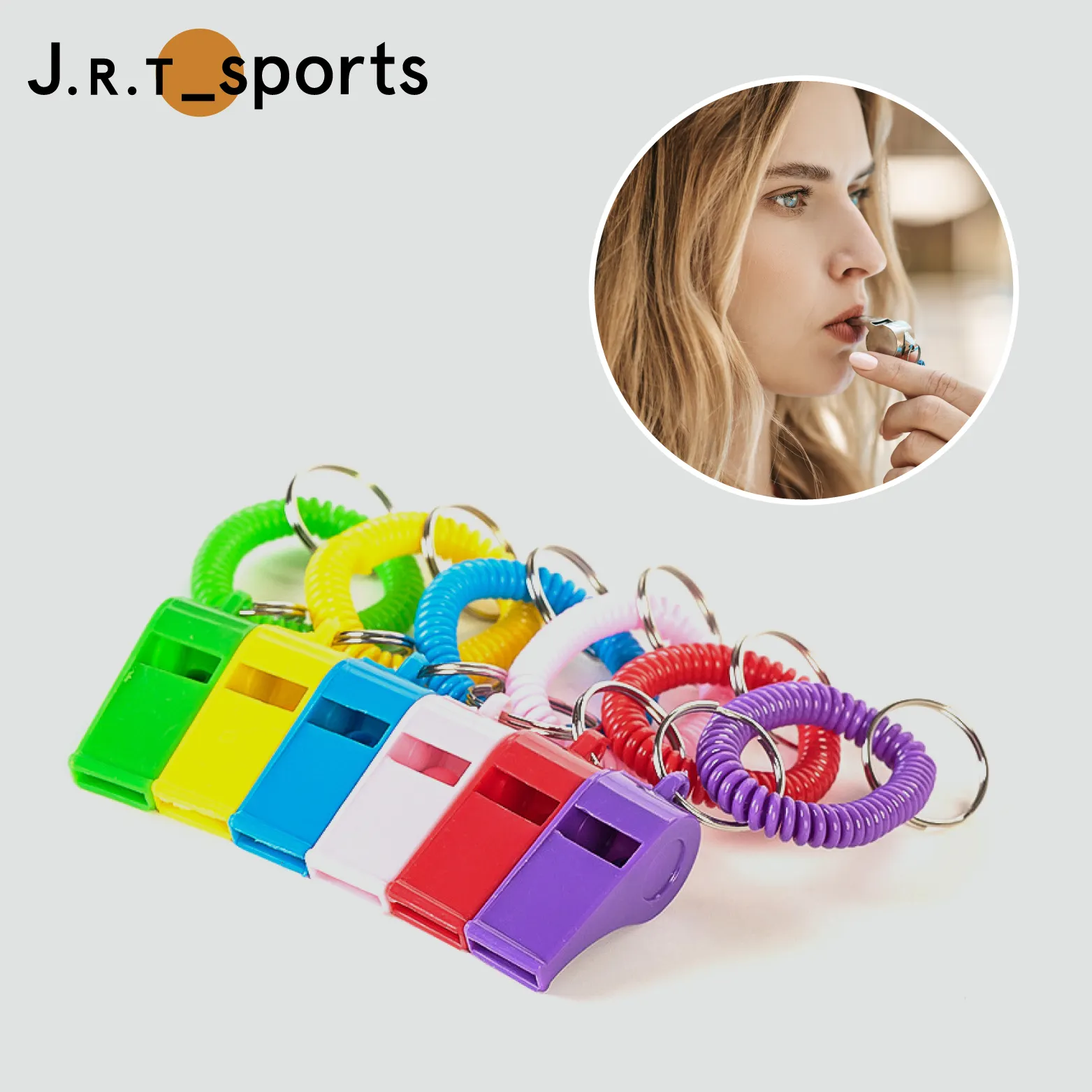 Khuyến mãi bán buôn nhựa Còi bóng đá bóng đá bóng rổ thể thao Còi trọng tài bóng đá nhựa còi với một vòng đeo tay