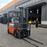 Chariot élévateur compact 1,5 tonne 1500 kg diesel à moteur thermique, chariot élévateur compact robuste pour entrepôt et atelier