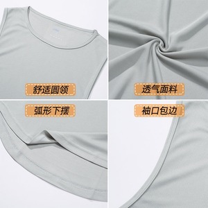 Débardeur de sport décontracté pour homme en polyester respirant à séchage rapide, col rond, sans manches, pour la course à pied, la remise en forme, la randonnée, l'alpinisme - Product Image 4