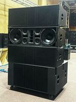 Sistema de Audio Profesional, Altavoz Line Array de 4 Piezas con Doble Woofer de 15 Pulgadas y 3 Vías, y Altavoz MF de 6.5 Pulgadas para Sonido en Escenarios al Aire Libre y Actividades