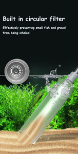 Venta al por mayor de accesorios para acuarios, cambiador de agua para peceras, Herramientas de limpieza duraderas, limpiador de grava para peceras, bomba de plástico, sifón - Product Image 3