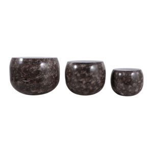 Ensemble de jardinières rondes modernes en métal pour intérieur et extérieur, pots décoratifs pour entrée, salon, bureau - Product Image 1