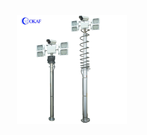 Nhà máy trực tiếp 6M xe gắn Kính thiên văn ánh sáng cột cực di động dẫn chiếu sáng khẩn cấp tháp cho xe cứu hỏa - Product Image 3