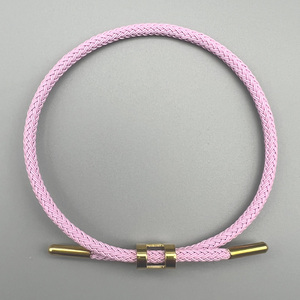 <span class=keywords><strong>2025</strong></span> Unisex Dệt Thép Không Gỉ Dây Rope Vòng Đeo Tay Có Thể Điều Chỉnh i-Khóa Hợp Thời Trang Unisex Thời Trang Chuỗi Vòng Đeo Tay Quà Tặng - Product Image 2