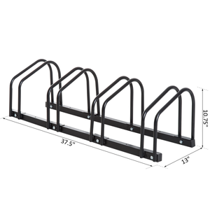 Supporto <span class=keywords><strong>da</strong></span> terra per biciclette, porta biciclette <span class=keywords><strong>da</strong></span> <span class=keywords><strong>parete</strong></span> con blocco di sicurezza per 4 biciclette, supporto in acciaio per esterni - Product Image 3
