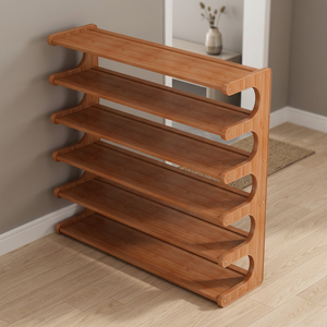 Economical Convertible <b>Metal</b> Multi-Layer <b>Shoe</b> <b>Rack</b> Modern Home Storage with Dustproof Door Simple Design Living Room Furniture - Product Image 3