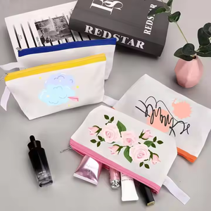 กระเป๋าเครื่องสำอางผ้าแคนวาสแฟชั่น Cangnan Perfect Bags พร้อมโลโก้ส่วนตัว ซิปสีดำ สำหรับเก็บผลิตภัณฑ์ความงามสำหรับสุภาพสตรี - Product Image 6