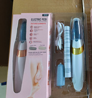 Broyeur étanche de lime à pied électrique rechargeable avec deux réglages de vitesse et lumière LED pour l'élimination des peaux mortes