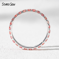 Bague en or massif 10 carats avec diamants jaunes et roses, bague d'anniversaire, alliance de mariage