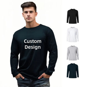 Camisetas Personalizadas para Hombre 100% Algodón, Cuello Redondo, Manga Larga, Diseño Transpirable Antiarrugas de Alta Calidad - Product Image 5