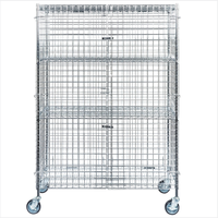 Cage de sécurité Mobile en fil chromé, kit parfait pour ranger et transporter l'alcool