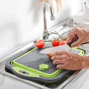 Producto de Cocina en Oferta, Tabla de Cortar Plegable de Plástico Multiusos 3 en 1 con Colador - Product Image 4