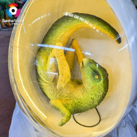 Œuf de dinosaure animé réaliste en fibre de verre avec un bébé à l'intérieur, manège pour parcs de trampolines et garderies
