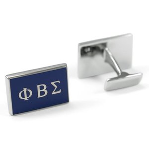 Bán buôn 316L thép không gỉ cá nhân khắc phi Beta Sigma Khuy măng sét men Hy Lạp thư Huynh Đệ Khuy măng sét người đàn ông - Product Image 2