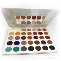 Sombra de olho com pigmento, maquiagem privada de 35 cores para sombra e olhos, logotipo artesanal, cosméticos