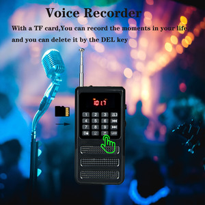 Y-001 <span class=keywords><strong>Mini</strong></span> Radio FM Tascabile con Lettore MP3 Digitale, Registratore Vocale, Torcia, Ricaricabile, per Emergenze - Product Image 6