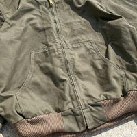 Veste de travail zippée en denim délavé personnalisée, veste de travail lourde, veste de travail de Detroit, veste de travail de charpentier, veste de travail, veste délavée à l'acide pour homme