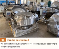 MYONLY Bouilloire à double enveloppe en acier inoxydable de qualité automatique Machine à fabriquer la sauce tomate Bouilloire à double enveloppe de cuisson