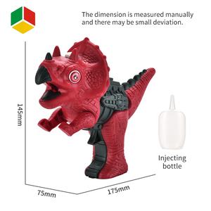 QS Toys Boy Schieß spiel Sommers pielzeug Triceratops Dinosaurier Wasser pistole Dino Kid Mini Plastiks pray Wasser pistole mit leichtem Ton - Product Image 5