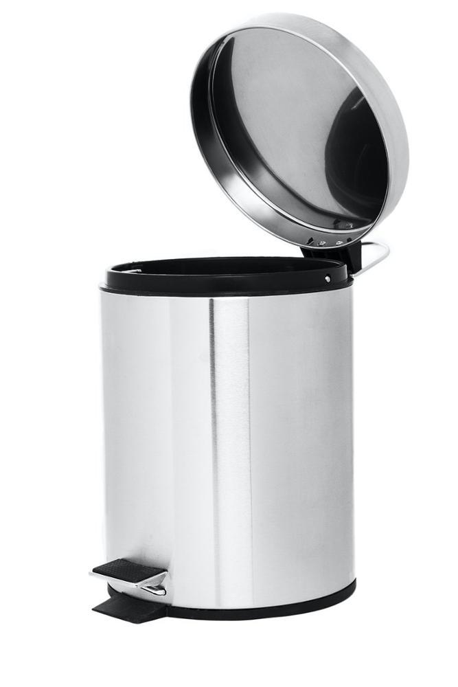 Bonne Vente En Acier Inoxydable 5L Forme Ronde Poubelle À Pédale Pour La Maison et La Cuisine